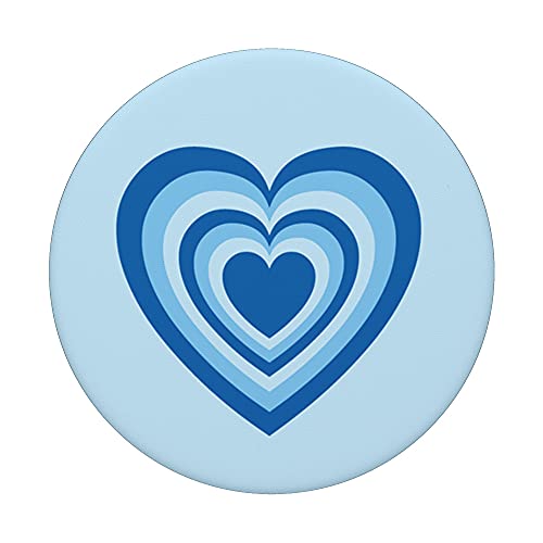 Blue Gradient Latte Heart Pattern Coffee Lovers PopSockets PopGrip: Swappable Grip for Phones & Tablets