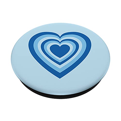 Blue Gradient Latte Heart Pattern Coffee Lovers PopSockets PopGrip: Swappable Grip for Phones & Tablets