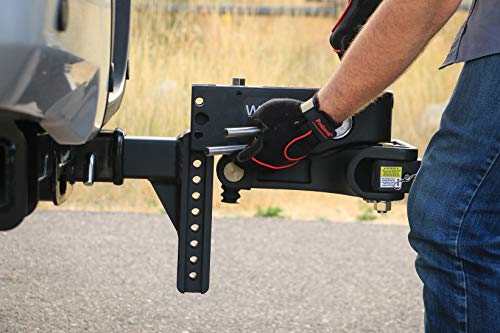 Weigh Safe TrueTow Weight Distribution WSWD8-2.5-SET with 4 Point Sway Control & Weight Gauge, 8" Drop 2.5" Shank 20,000 LBS Max GTW 2,200 LBS Max Tongue Weight Includes 2-5/16" TowBall, 4 Pc Lock Set