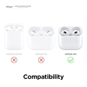 elago Liquid Hybrid Case Compatible with AirPods 3rd Generation Case - Compatible with AirPods 3 Case Cover, Triple Layer Protection, Keychain Included, Wireless Charging, Shock Resistant (Stone)