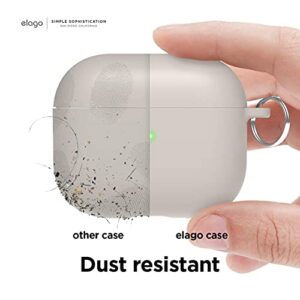 elago Liquid Hybrid Case Compatible with AirPods 3rd Generation Case - Compatible with AirPods 3 Case Cover, Triple Layer Protection, Keychain Included, Wireless Charging, Shock Resistant (Stone)