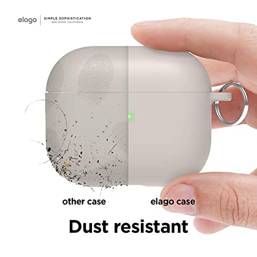elago Liquid Hybrid Case Compatible with AirPods 3rd Generation Case - Compatible with AirPods 3 Case Cover, Triple Layer Protection, Keychain Included, Wireless Charging, Shock Resistant (Stone)