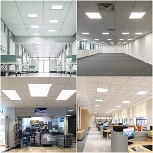 ETL Listed 4Pack 2x2 Led Flat Panel Light, 3CCT 3000K/4000K/5000K 0-10V Dimmable CRI90, 8000LM LED Light Drop Ceiling Fixture, Ceiling Panels LED Troffer LED Lay for Office Shop