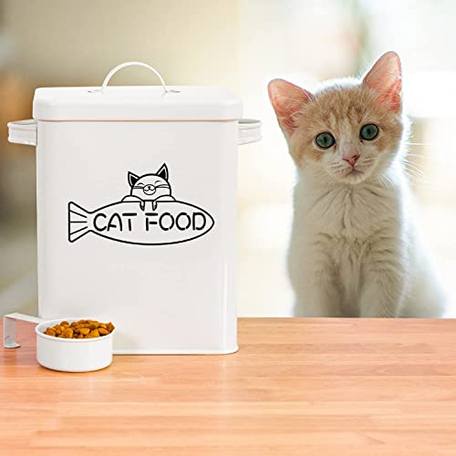 Vumdua Dog and Cat Food Storage Container, Farmhouse Pet Food Storage Containers with Lid and Dry Food Scoop, Durable Airtight Cat Food Container, Great Gift for Pet Owners