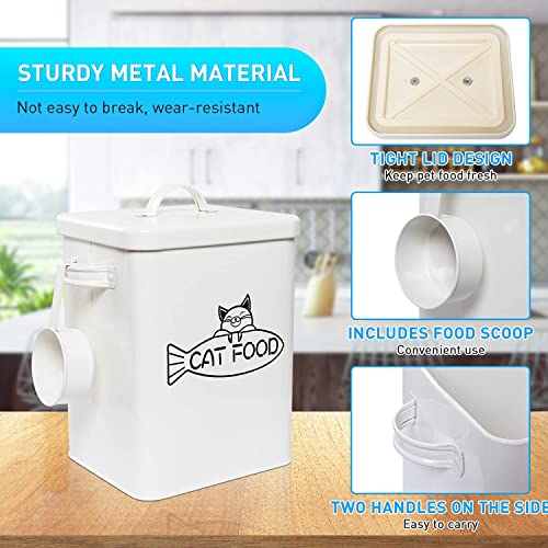 Vumdua Dog and Cat Food Storage Container, Farmhouse Pet Food Storage Containers with Lid and Dry Food Scoop, Durable Airtight Cat Food Container, Great Gift for Pet Owners