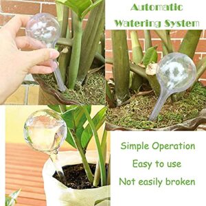 Qiuttnqn 10 Pcs Clear Plant Watering Bulbs,Plastic Automatic Watering System for Plants,Garden Water Device for Plant Indoor Outdoor