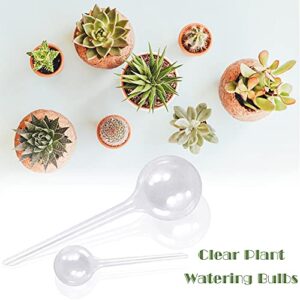 Qiuttnqn 10 Pcs Clear Plant Watering Bulbs,Plastic Automatic Watering System for Plants,Garden Water Device for Plant Indoor Outdoor