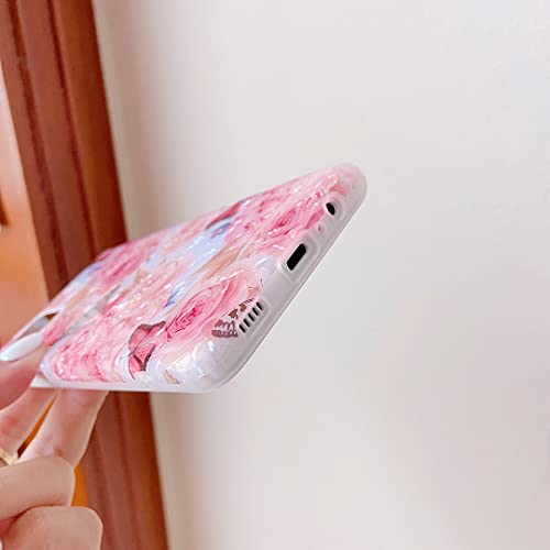 Jmltech for Samsung Galaxy A12 Case for Women Girls Cute Floral Butterfly Soft Silicone Slim Thin Cute Flexible Protective Girly Phone Case for Samsung Galaxy A12 5G 2021