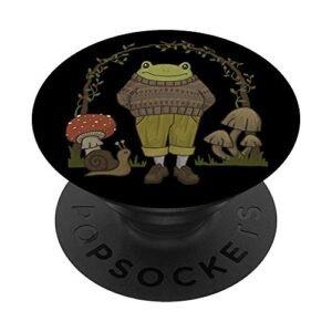 Goblincore Aesthetic Frog Mushroom Cottagecore Dark Academia PopSockets Swappable PopGrip