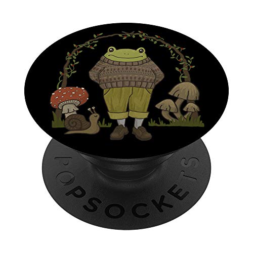 Goblincore Aesthetic Frog Mushroom Cottagecore Dark Academia PopSockets Swappable PopGrip