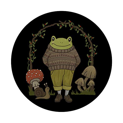 Goblincore Aesthetic Frog Mushroom Cottagecore Dark Academia PopSockets Swappable PopGrip