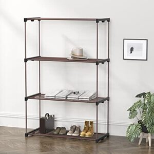 Simple Houseware 4 Tiers Wire Shelving Freestanding Organizer Storage Rack, Bronze