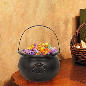 JOYIN Large Halloween Black Cauldron 7.5'', Halloween Candy Cauldron, Candy Kettle, Pot and Bucket, Black Witch Cauldron Candy Holder, Halloween St. Patricks Party Favor Decoration