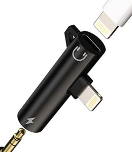 headphone adapter lighting to 3.5mm aux audio jack and charger dongle earphone splitter compatible for iphone 12 11 mini pro max xr x 8 7plus for converter power charging connector for apple