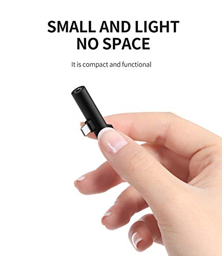 Headphone Adapter Lighting to 3.5mm AUX Audio Jack and Charger Dongle Earphone Splitter Compatible for iPhone 12 11 Mini pro max xr x 8 7Plus for Converter Power Charging Connector for Apple