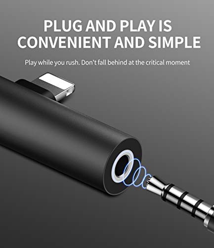 Headphone Adapter Lighting to 3.5mm AUX Audio Jack and Charger Dongle Earphone Splitter Compatible for iPhone 12 11 Mini pro max xr x 8 7Plus for Converter Power Charging Connector for Apple