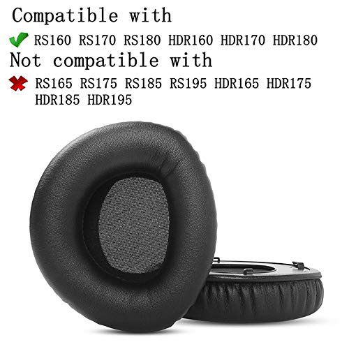 TaiZiChangQin RS170 HDR170 Upgrade Ear Pads Ear Cushions Replacement Compatible with Sennheiser RS160 RS170 RS180 HDR160 HDR170 HDR180 Headphone Protein Leather