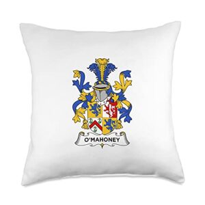 family crest and coat of arms clothes and gifts o'mahoney coat of arms-family crest throw pillow, 18x18, multicolor