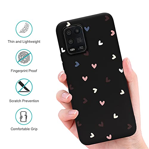 KAPUCTW 2 Pack for Xiaomi Mi 10 Lite 5G Case Anti-Scratch Slim Soft TPU Cover Back Bumper Case 6.57 Inch, Gel Rubber Full Body Protection Shockproof Cover Case Drop Protection Case, Love