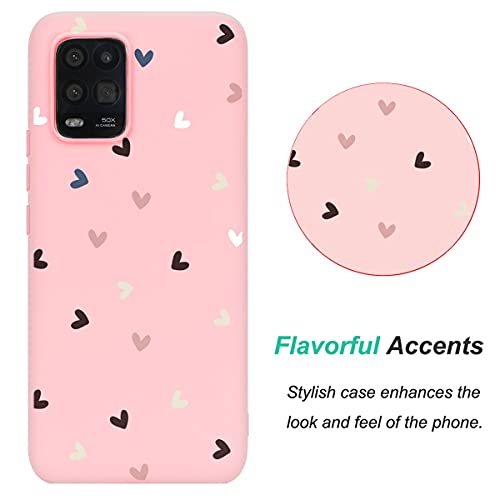 KAPUCTW 2 Pack for Xiaomi Mi 10 Lite 5G Case Anti-Scratch Slim Soft TPU Cover Back Bumper Case 6.57 Inch, Gel Rubber Full Body Protection Shockproof Cover Case Drop Protection Case, Love