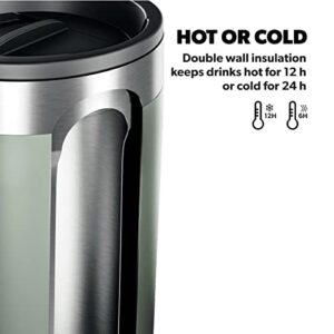 DOMETIC Thermo Tumbler, Stainless Steel, Vacuum Insulated with Splash Resistant Press-fit Function Lid (Moss, 20 Oz)