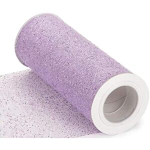 glitter tulle fabric - 6 inches wide x 10 yards (lavender)