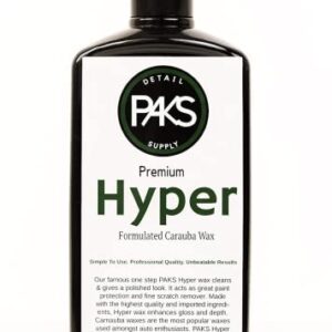 Paks Hyper Carnauba Auto Wax | Thick Professional Grade Cleaner Wax | Long Lasting UV Protection | Applicable By Machine or By Hand | Finnish Enhancer | Luminous Reflective Gloss | Anti Corrosion Sealant | Safe For All Paint Colors| Supreme Paint Protecti