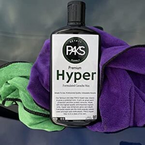 Paks Hyper Carnauba Auto Wax | Thick Professional Grade Cleaner Wax | Long Lasting UV Protection | Applicable By Machine or By Hand | Finnish Enhancer | Luminous Reflective Gloss | Anti Corrosion Sealant | Safe For All Paint Colors| Supreme Paint Protecti