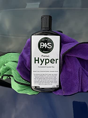 Paks Hyper Carnauba Auto Wax | Thick Professional Grade Cleaner Wax | Long Lasting UV Protection | Applicable By Machine or By Hand | Finnish Enhancer | Luminous Reflective Gloss | Anti Corrosion Sealant | Safe For All Paint Colors| Supreme Paint Protecti