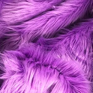 Bianna Creations | Faux Fur Fabric Pieces | US Based Seller | Shaggy Squares | Craft, Sewing, Costumes (Violet, 8x8 inches)