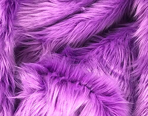 Bianna Creations | Faux Fur Fabric Pieces | US Based Seller | Shaggy Squares | Craft, Sewing, Costumes (Violet, 8x8 inches)