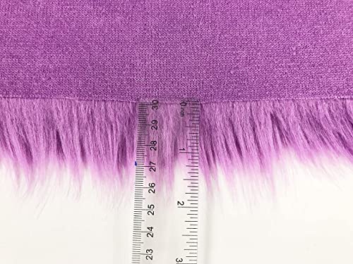 Bianna Creations | Faux Fur Fabric Pieces | US Based Seller | Shaggy Squares | Craft, Sewing, Costumes (Violet, 8x8 inches)