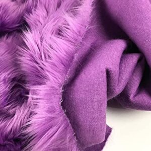 Bianna Creations | Faux Fur Fabric Pieces | US Based Seller | Shaggy Squares | Craft, Sewing, Costumes (Violet, 8x8 inches)