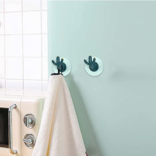 Dokiery Stick on Wall Hooks, Waterproof Oilproof Bathroom and Kitchen Heavy Duty Adhesive Hooks , Practical Door Hook for Hanging Towel Coat Clothes Robe Hooks 2 Pack