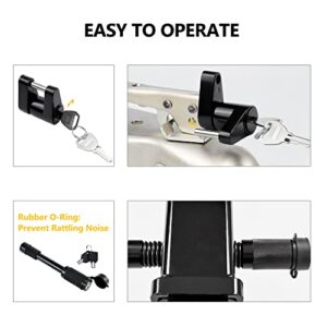 Cenipar Trailer Hitch Lock Receiver Long Hitch Pin 5/8 Inch Diameter 4 Inch Long for Truck Car and Boat Fits Class III, IV, V Hitches Towing Locks, 1/4” Dia Trailer Coupler Lock with 3/4” Inch Span