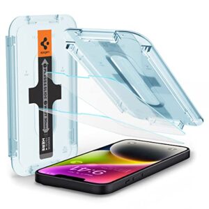 spigen tempered glass screen protector designed for iphone 14 / iphone 13 pro/iphone 13 [2 pack]