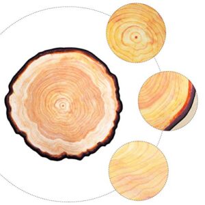 Veemoon Round Area Rugs with Tree Annual Ring Design Living Room Mat Carpet Non Slip Doormat Kitchen Rugs Chair Mats Bathroom Accessories Gifts for Bedroom Floor