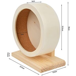 SB Goods Wooden Hamster Exercise Wheel, Silent Wooden Small Pets Exercise Wheel Silent Hamster Running Wheel for Hamsters Gerbil Mice Guinea Pigs and Other Small Pets