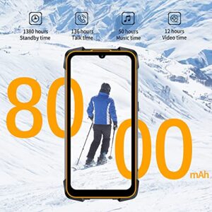 CUBOT Rugged Smartphone Android 11, Kingkong 5 pro Rugged Mobile Phone Waterproof IP69,8000 mAh Battery 6 inch Phone Unlocked, 48 MP Camera 4GB + 32GB, Dual Sim GSM 4G, Face ID/Touch ID/NFC/GPS