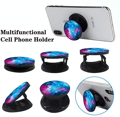 4 Pack Foldable Expanding Cell Phone Finger Stand Holder Compatible with All Smartphones and Tablets Purple Galaxy Starry Sky Nebula