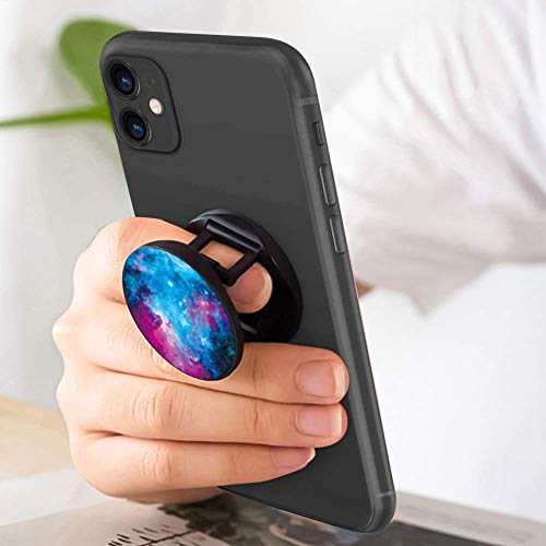 4 Pack Foldable Expanding Cell Phone Finger Stand Holder Compatible with All Smartphones and Tablets Purple Galaxy Starry Sky Nebula