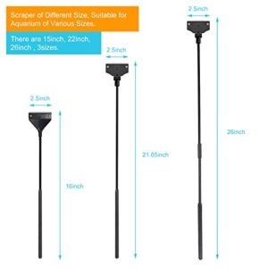 Pronetcus Algae Scraper for Glass Aquariums, Fish Tank Cleaner, Aquarium Algae Scrapers with 10 Stainless Steel Blades.