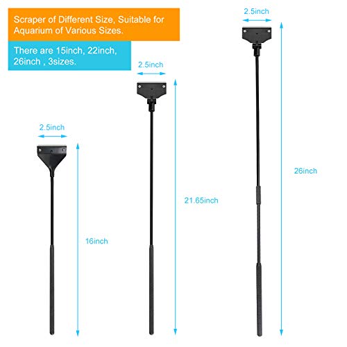 Pronetcus Algae Scraper for Glass Aquariums, Fish Tank Cleaner, Aquarium Algae Scrapers with 10 Stainless Steel Blades.