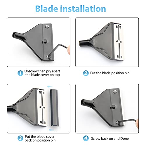 Pronetcus Algae Scraper for Glass Aquariums, Fish Tank Cleaner, Aquarium Algae Scrapers with 10 Stainless Steel Blades.