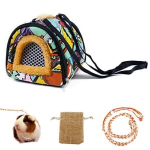 hamster guinea pig carrier bag breathable small animals hedgehog squirrel chinchilla sugar glider outdoor travel bag zipper portable outgoing bags