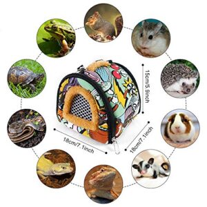 Hamster Guinea Pig Carrier Bag Breathable Small Animals Hedgehog Squirrel Chinchilla Sugar Glider Outdoor Travel Bag Zipper Portable Outgoing Bags