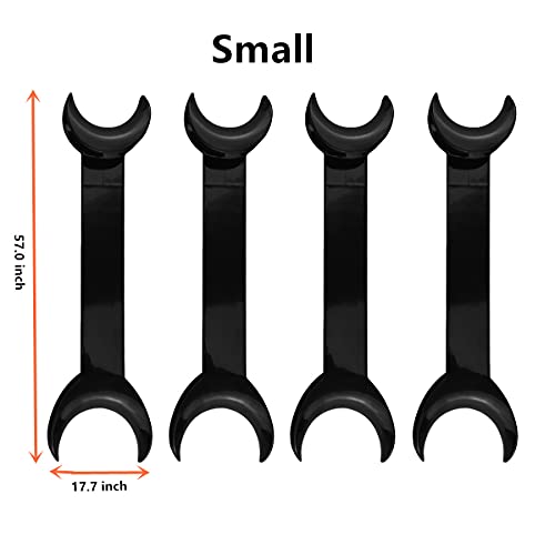 8 Pack Black T-Shape Intraoral Cheek Lip Retractor, 4 Large Size+4 Small Size Double Head Mouth Opener for Teeth Whitening Retractor, Dental Orthodontic Oral Care Tool