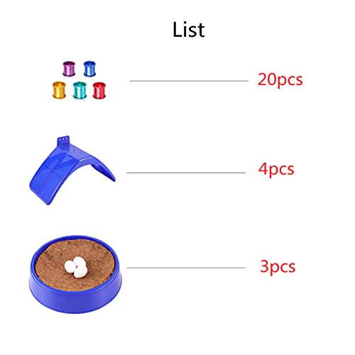 FULAIERGD Pigeon Supplies Set,3Pcs Bird Breeding Nest Bird Eggs Mat,4 Pcs Pigeon Stand Dove Rest Stand,9 Pcs White Solid Plastic Eggs,20Pcs 8mm Bird Leg Rings