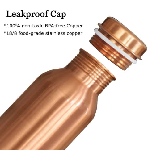 2activelife-Copper Water Bottle (34 Oz) Immunity Booster |Ayurvedic Copper Vessel - Drink More Water and Enjoy The Health Benefits Immediately/Yoga Bottle