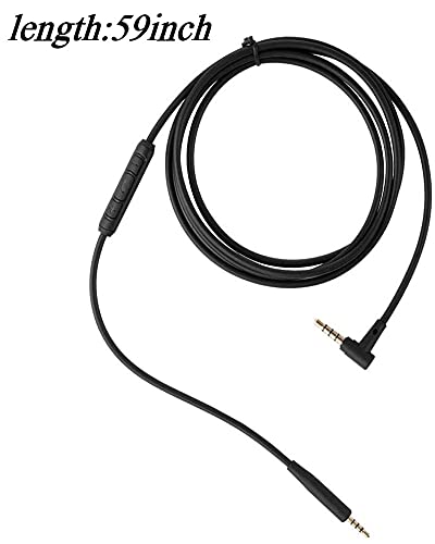 BINGLE Headphones Cable Replacement Cord for Bose QuietComfort 25/35 / 35II /On-Ear 2/OE2/OE2i/Soundlink/SoundTrue Headphones Aux Extension Cord with Inline Mic Volume Control